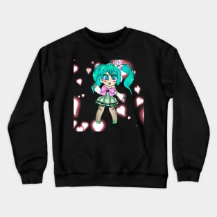 Hatsune Miku Colorful Gumdrop, chibi ver. Crewneck Sweatshirt